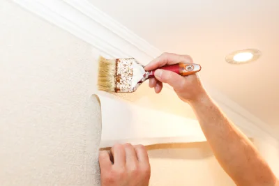 Pose de papier peint à Trilla — revêtements muraux et toiles de verre